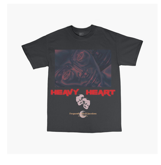 Heavy Heart T-Shirt (23-380) - Dark Grey