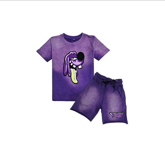 Anti Social Purple Wash Tee - Kids