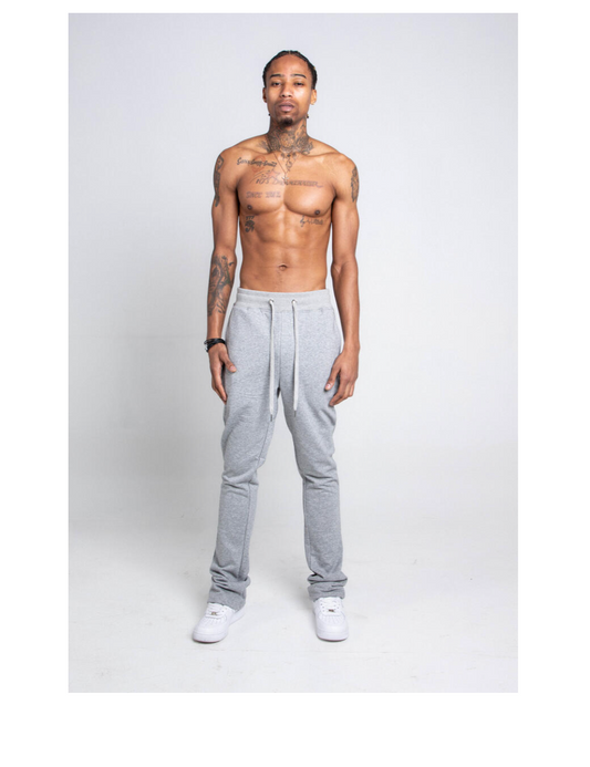 Stacked Fleece Pants - Gray (M5690)