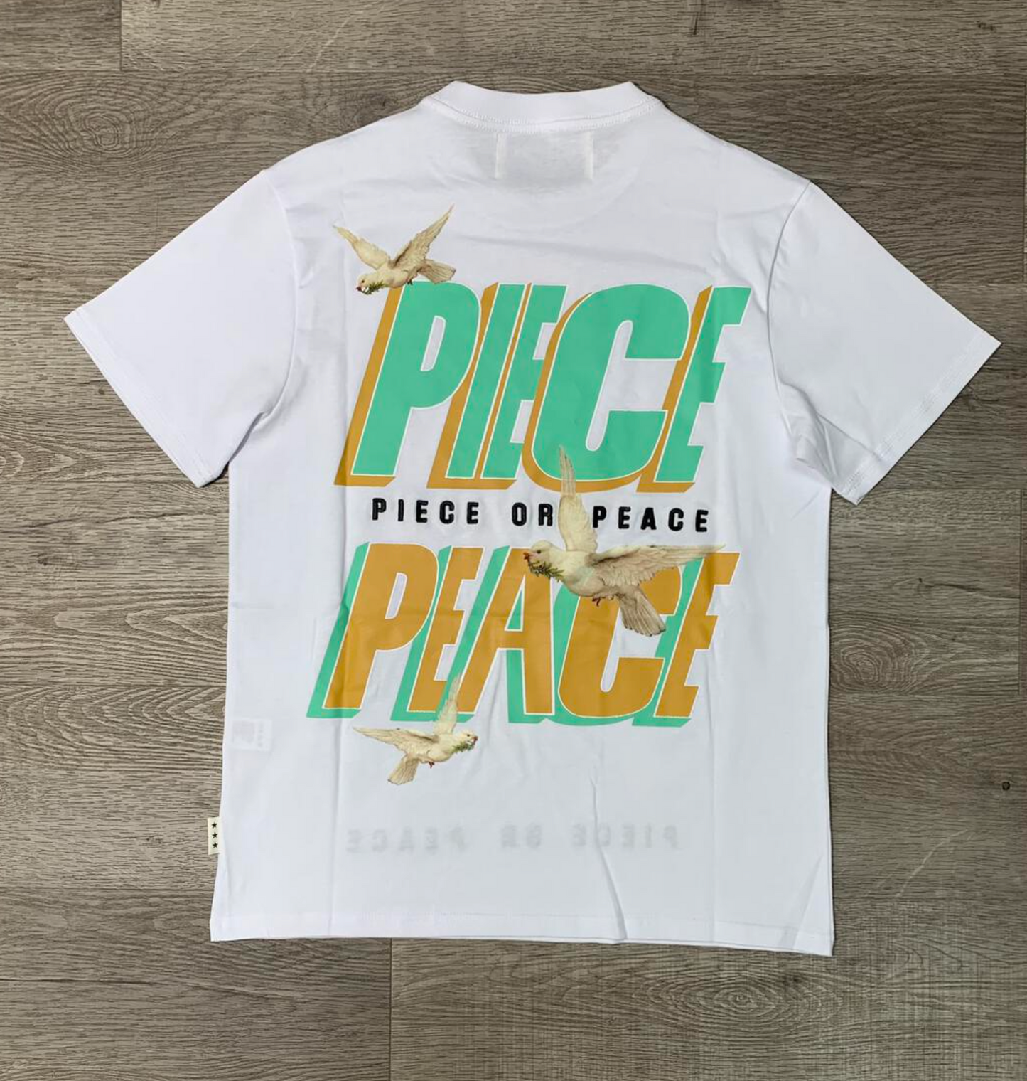 Piece Or Peace Oversized Tee - White