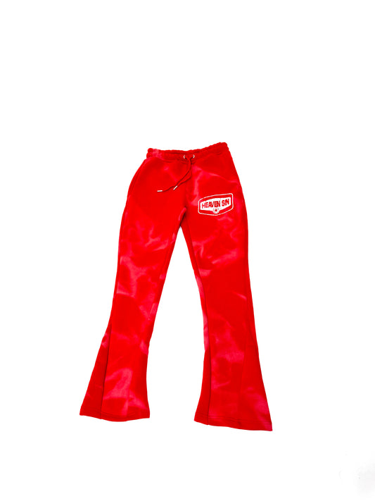 God Bless You Stacked Pants - Red