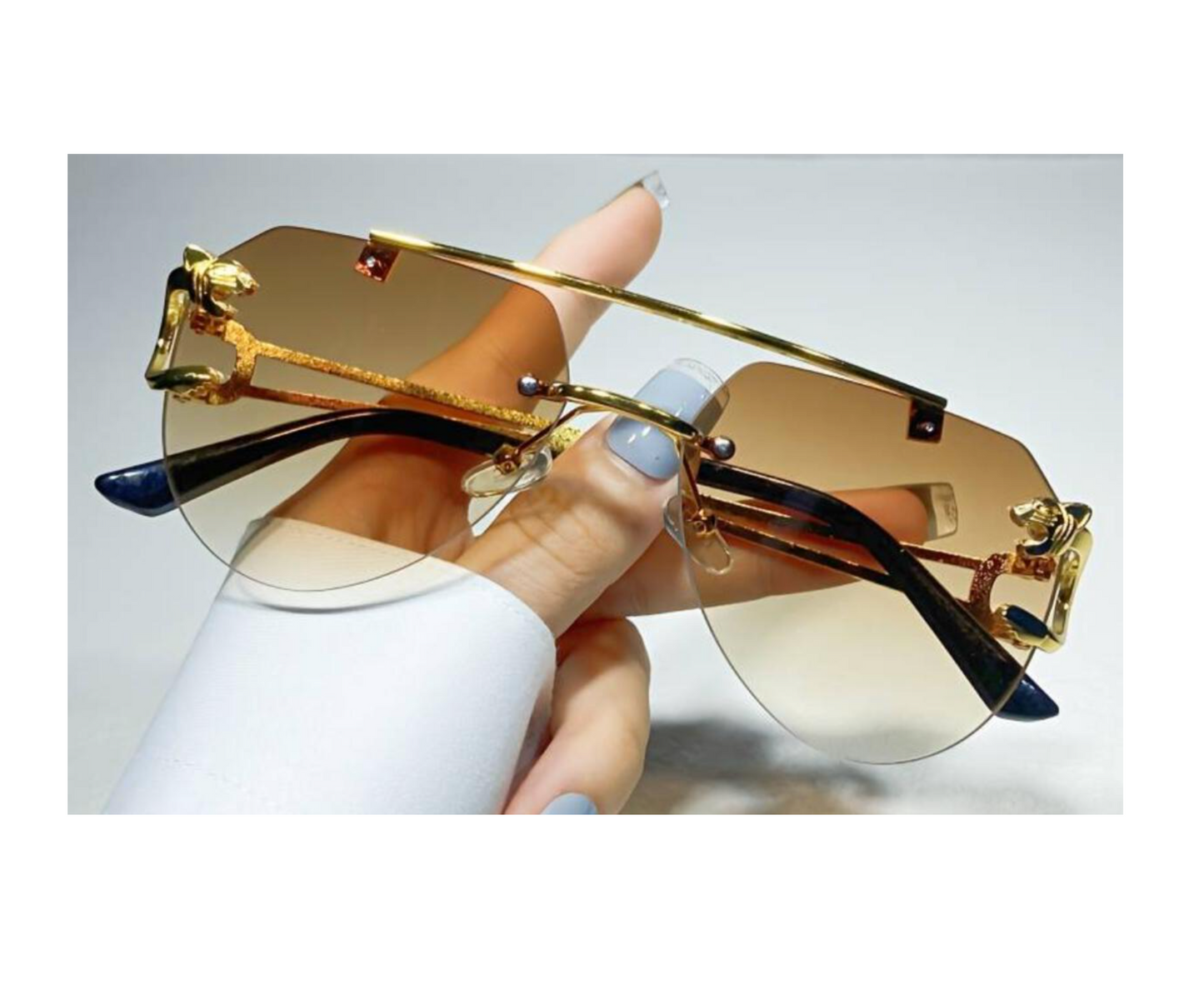 Sunglasses (RS2434) - Gold/Brown