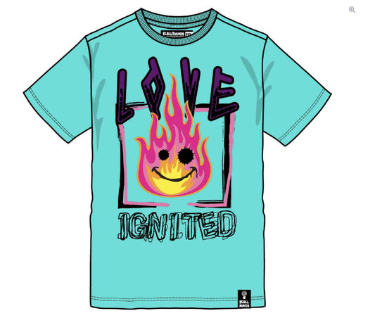 121-147 LOVE IGNITED MINT S/S TEE