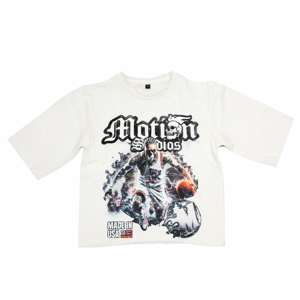 Motion Kids Cropped Tee - White