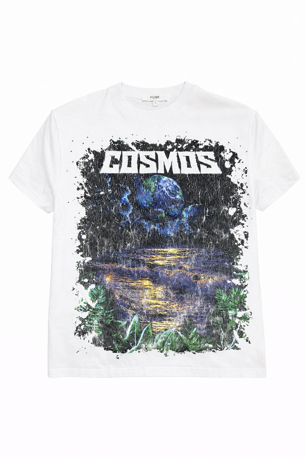 Cosmos Rhinestone Tee - White