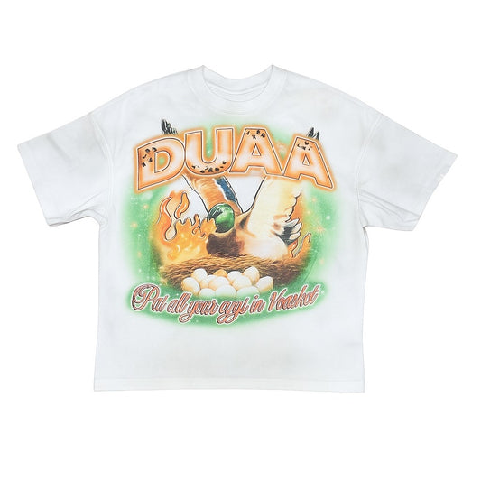 Duaa Duck Basket Oversized Tee - Off White