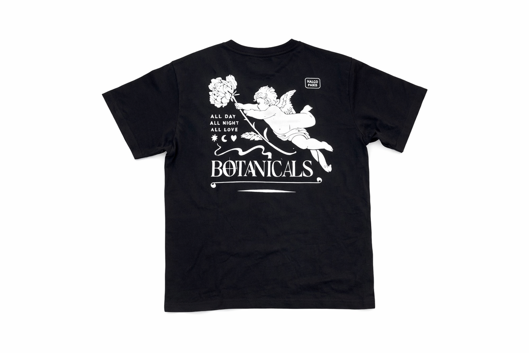 Clean Puff Angel Graphic Tee - Black