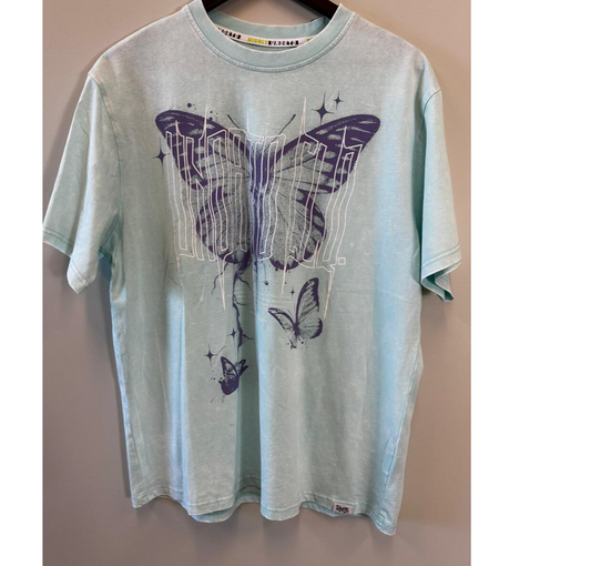 UNDRTD 4115 Light Blue Morph Butterfly T-Shirt