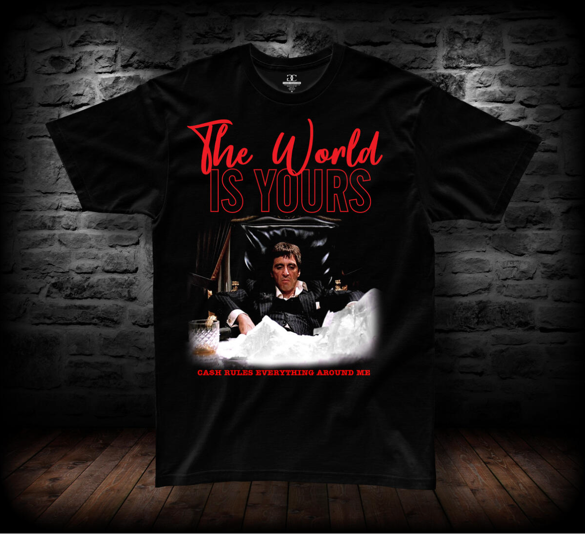 Scarface - Cash Rules Everything Around - Black Tee