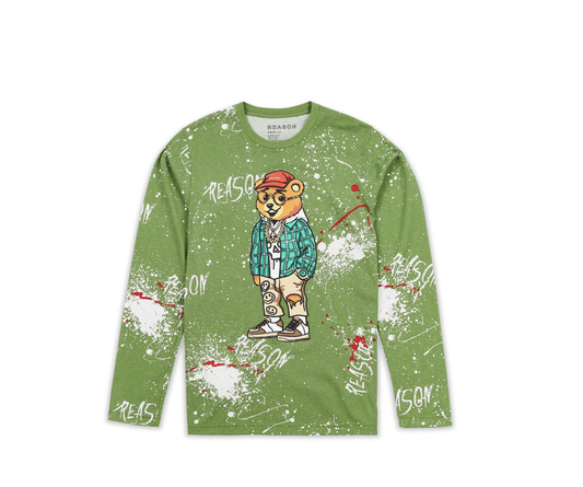 BEAR SPLATTER GREEN T-SHIRT