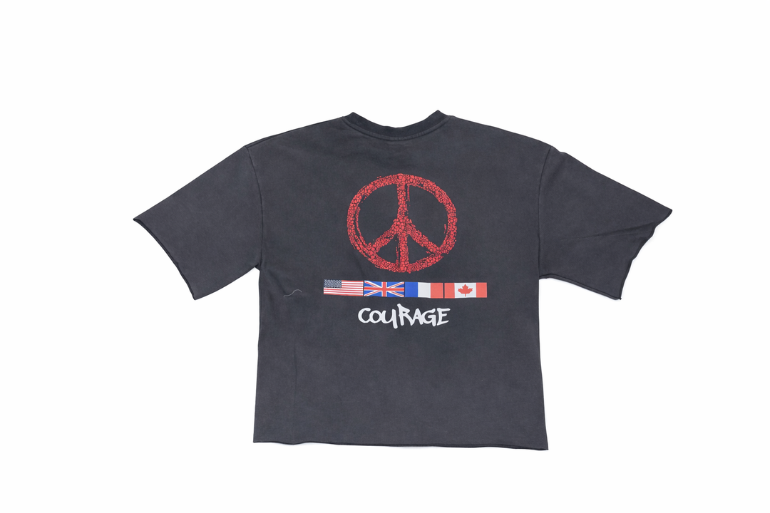 Courage Cropped Tee - Black