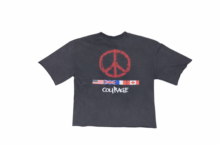 Courage Cropped Tee - Black