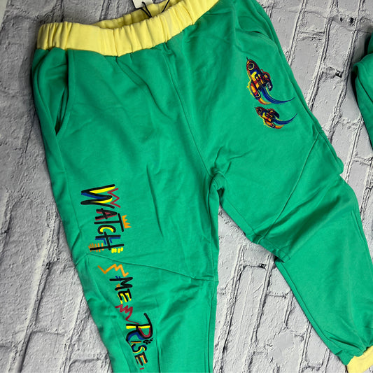 P286B BOYS WATCH ME RISE MINT GREEN SWEATPANTS