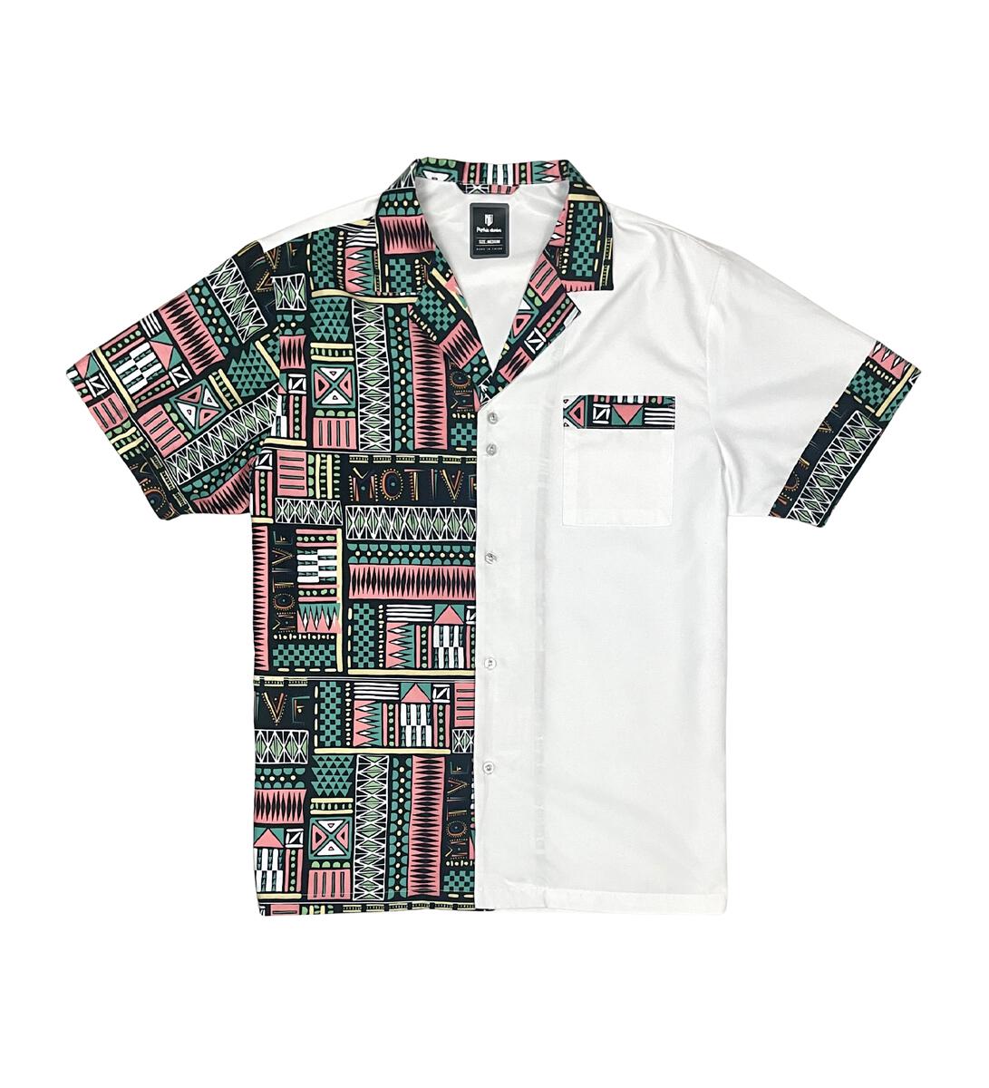 MT85 Natural Dashiki Shirt