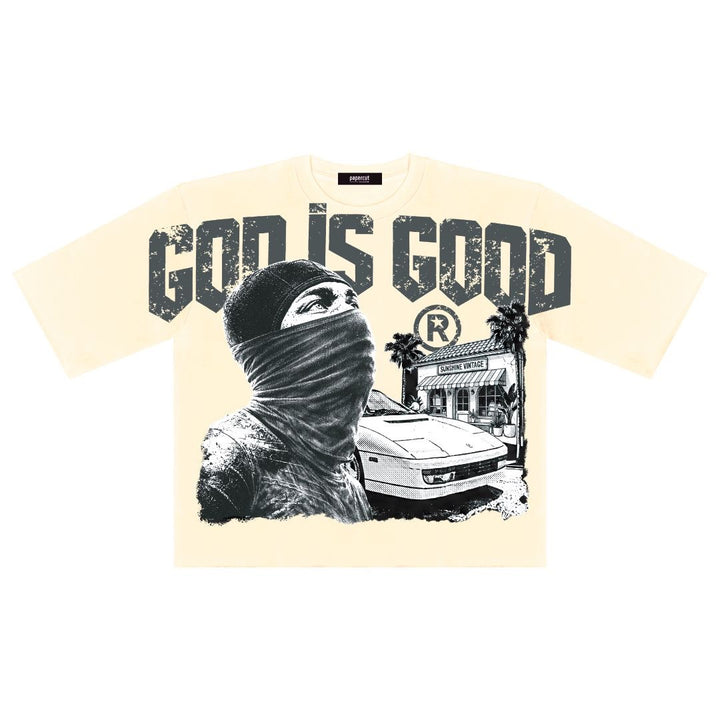 GOD IS GOOD DIGITAL OVERSIZED CROP TEE