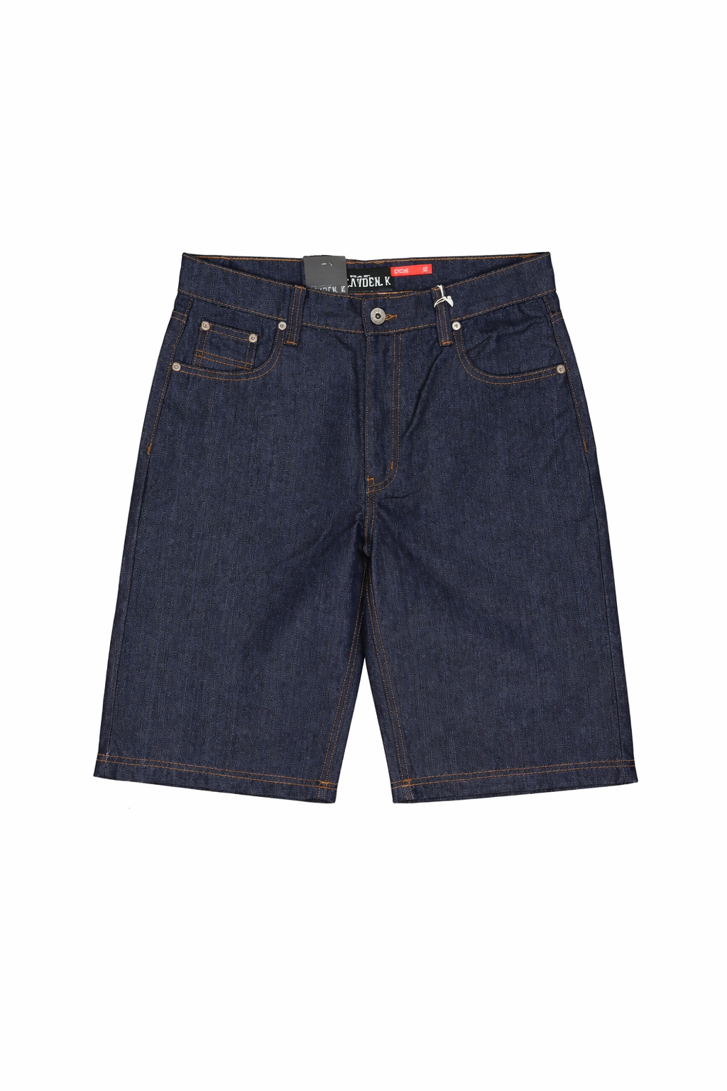 Brown Stitch Denim Jorts - Blue