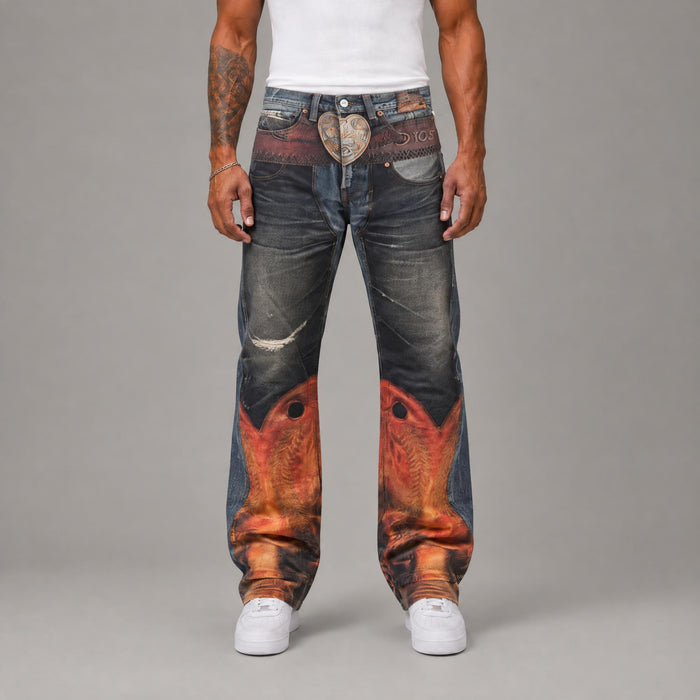 Acne Studios Cowboy Flare Jeans