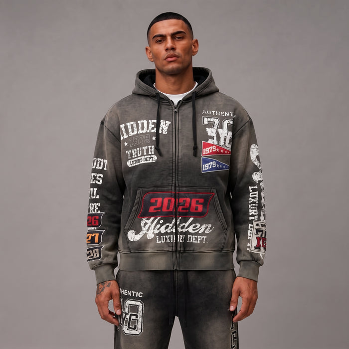 All Over Graphic Hoodie - Men's Streetwear Hoodie