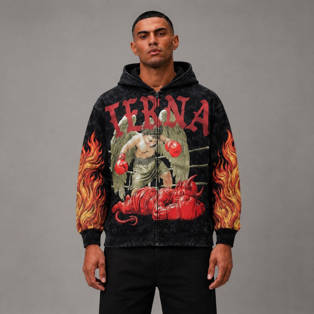 Angel Boxing Zip Up Hoodie - Men&
