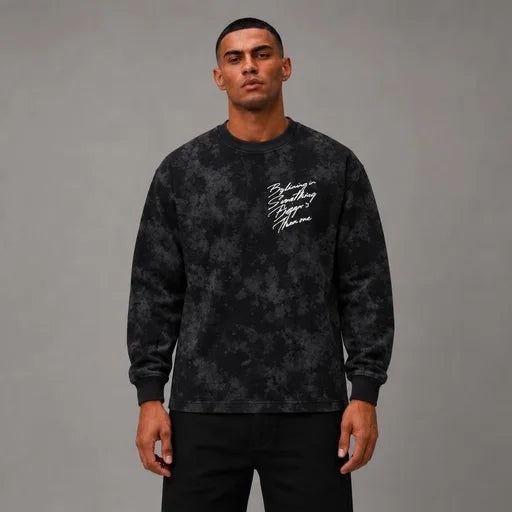Believing In Something Sweatshirt - Men's Graphic Streetwear Sweatshirt