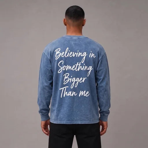 Believing In Something Sweatshirt - Men's Graphic Streetwear Sweatshirt