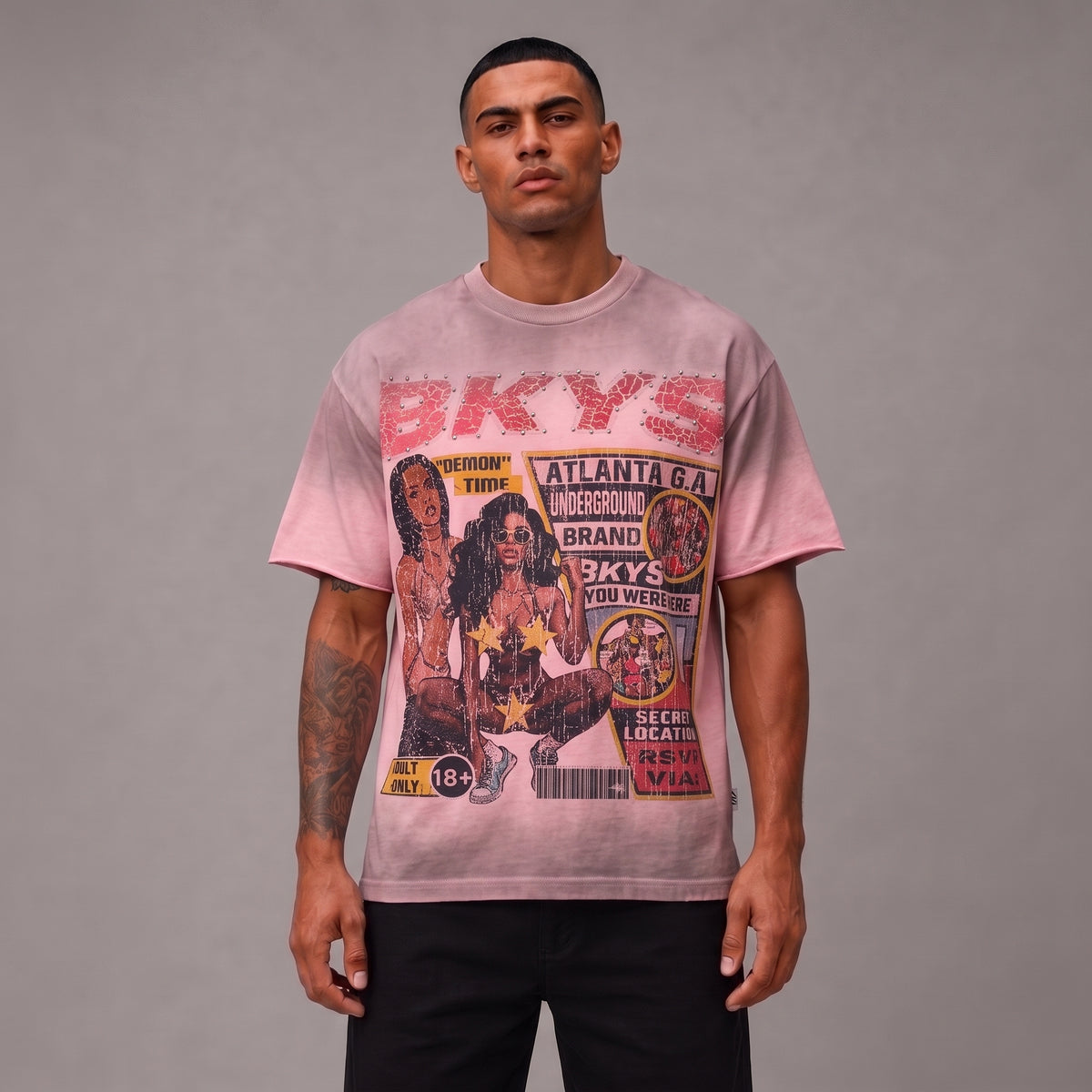 Bkys Magazine French Terry Tee - Men's Graphic Streetwear T-Shirt