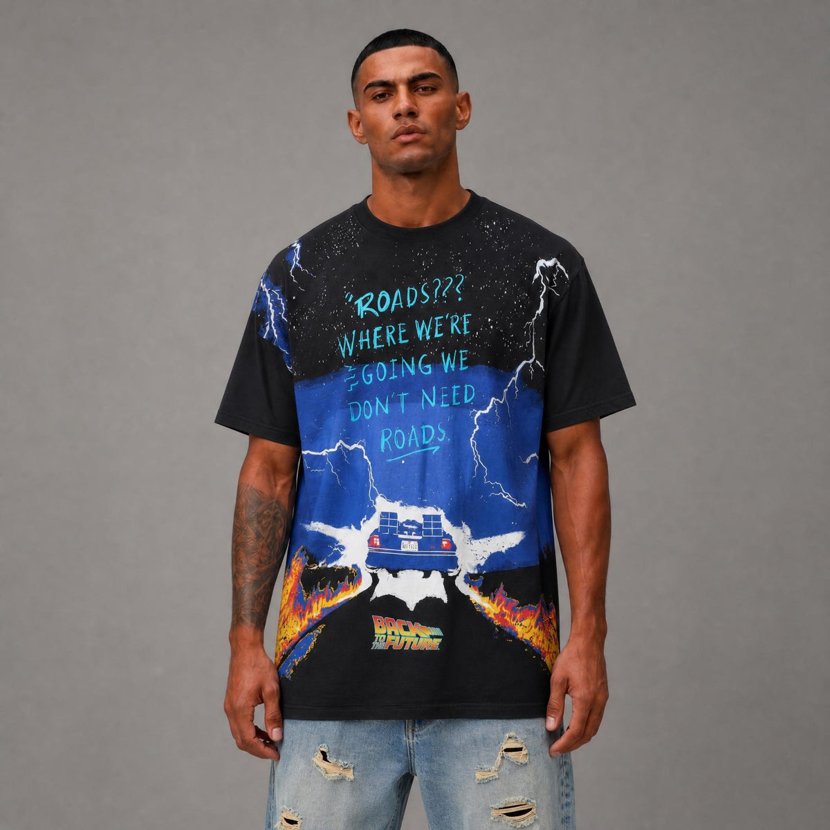 Back To The Future Tee - Black