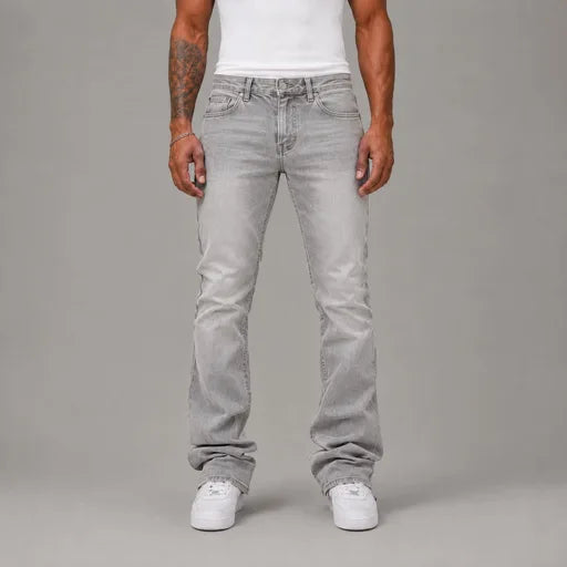 Basic Skinny Flare Jeans - Men's Streetwear Denim Jeans
