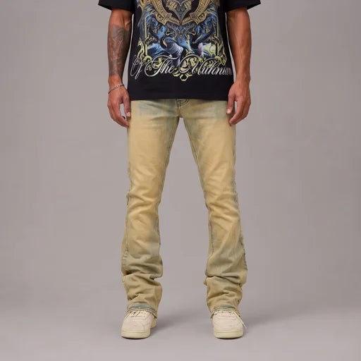 Basic Skinny Flare Jeans - Men's Streetwear Denim Jeans