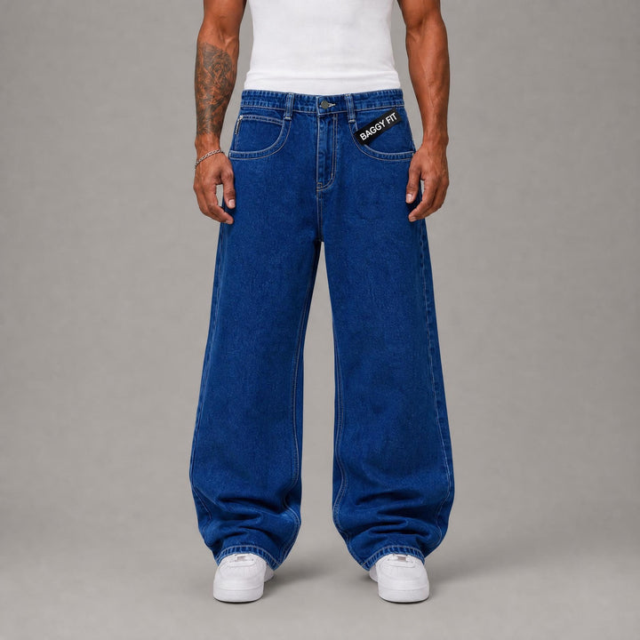 Basic Baggy Jeans - Blue