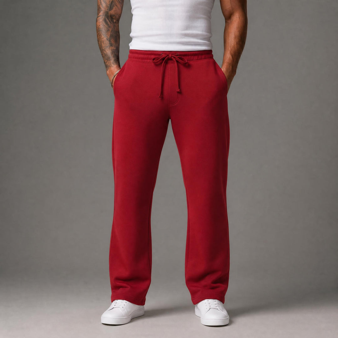 Basic Stacked Sweats - Red
