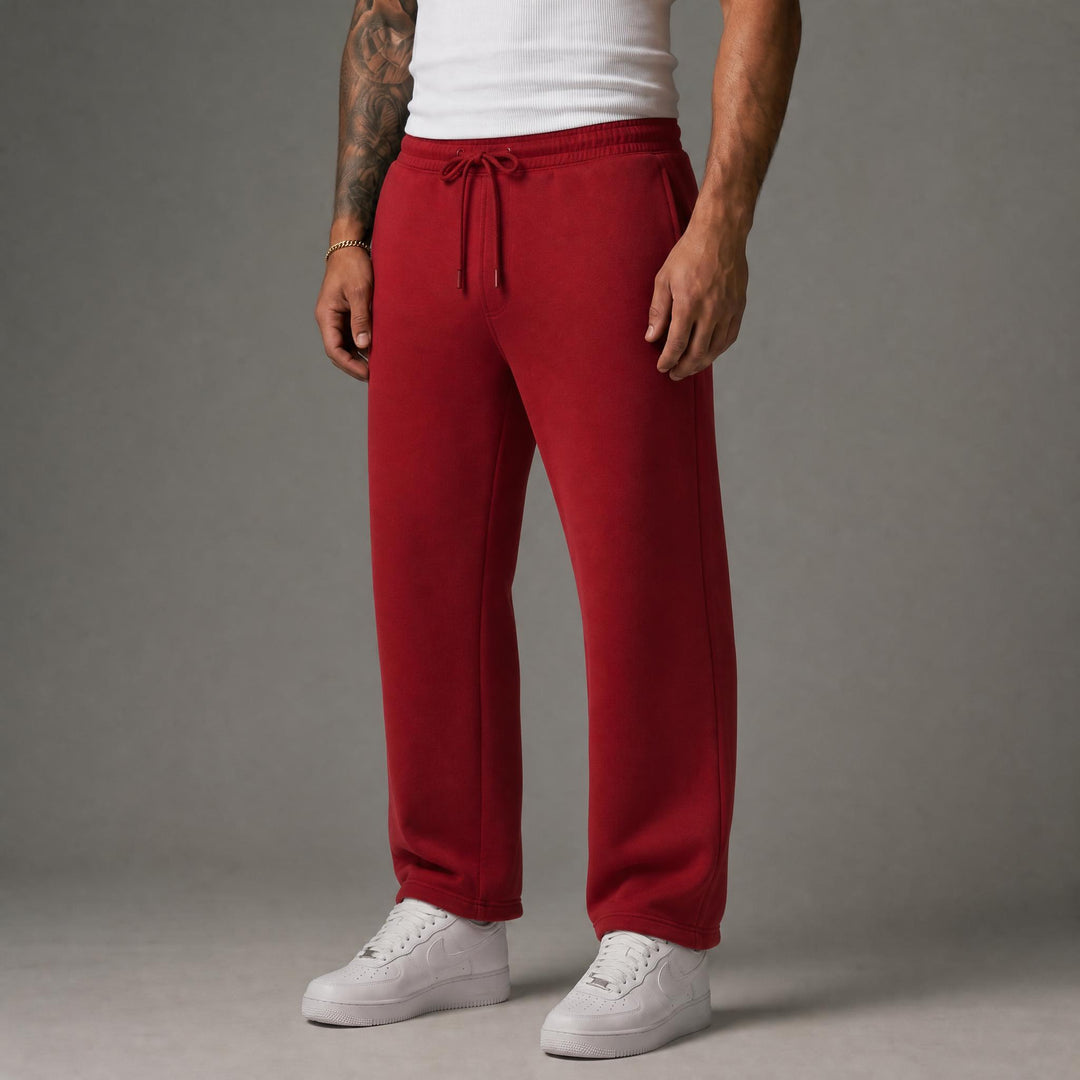 Basic Stacked Sweats - Red