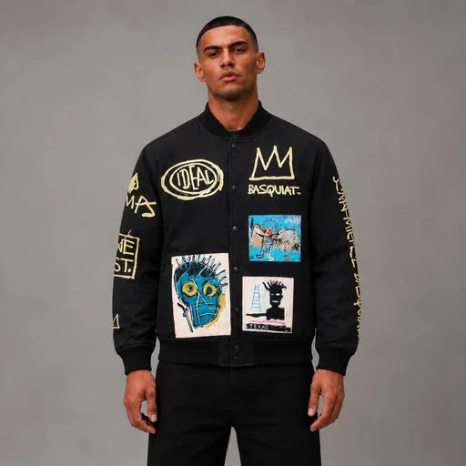 Basquiat Varsity Jacket - Men's Streetwear Varsity Jacket