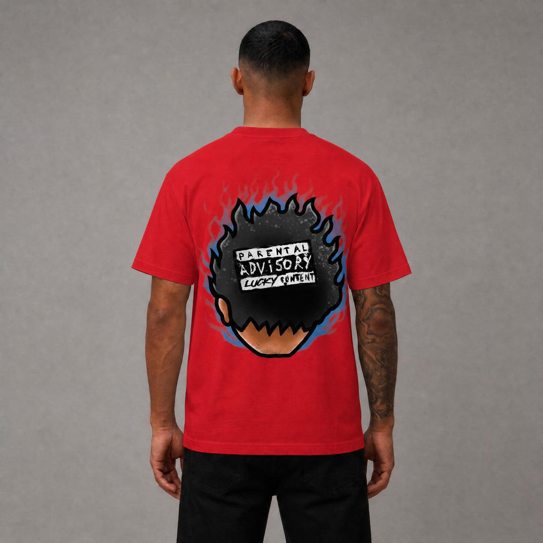 Big Face Graphic Tee - Red