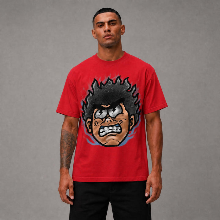 Big Face Graphic Tee - Red