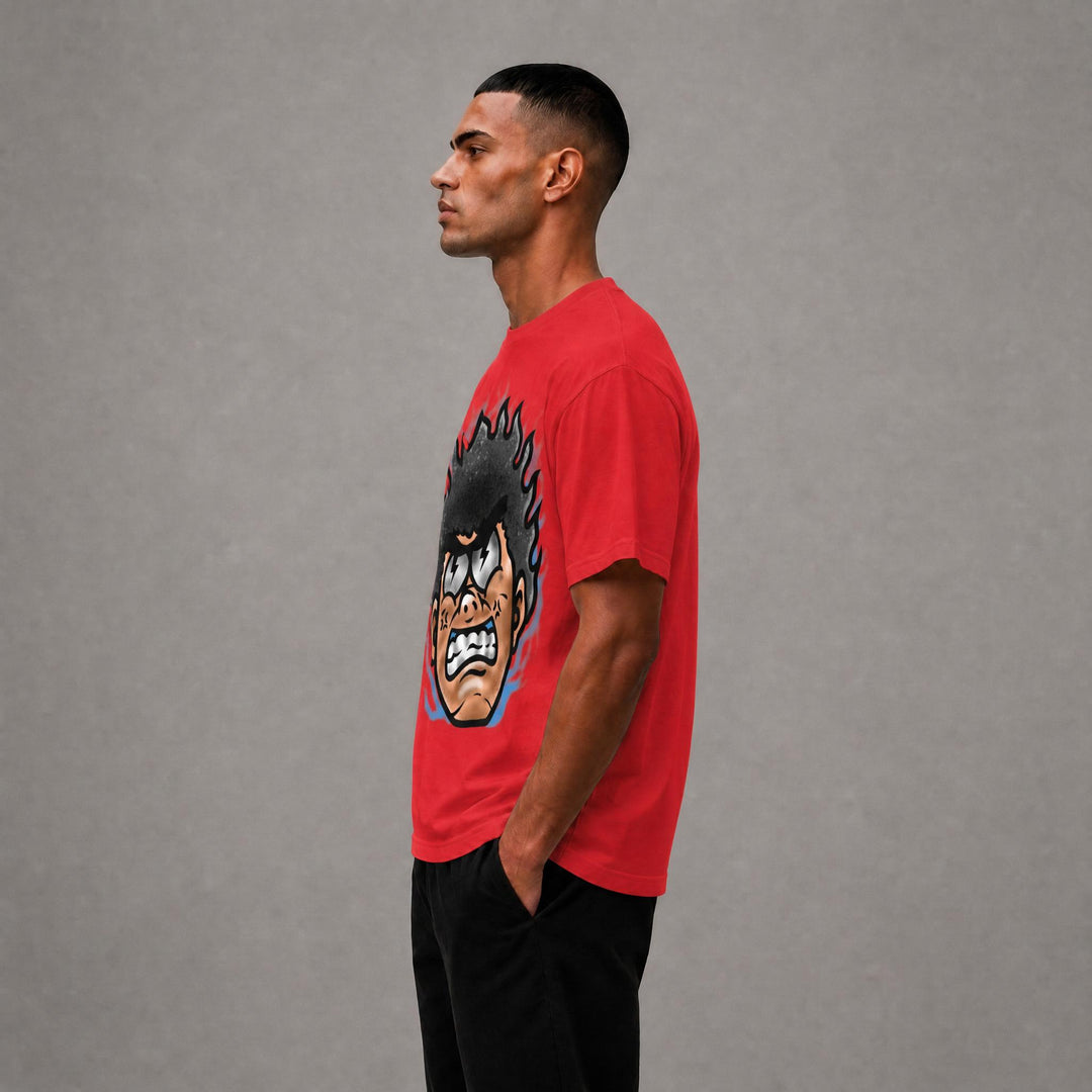 Big Face Graphic Tee - Red