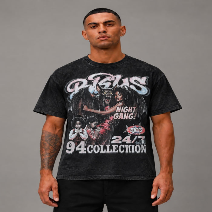 Bkys Night Gang 94 Tee - Men's Graphic Streetwear T-Shirt
