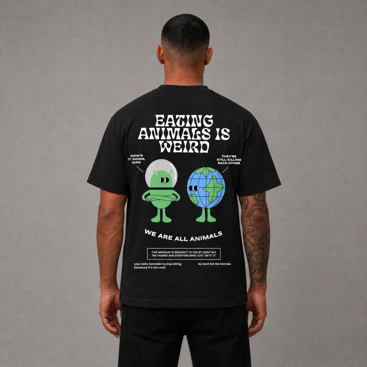 Black Eating Animals Is Weird T-shirt