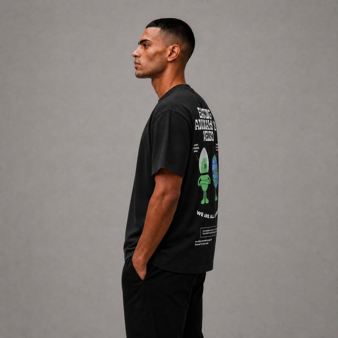 Black Eating Animals Is Weird T-shirt