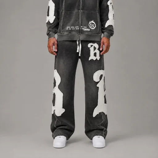 Blackletter B Sweatpants - Men's Graphic Streetwear Sweatpants