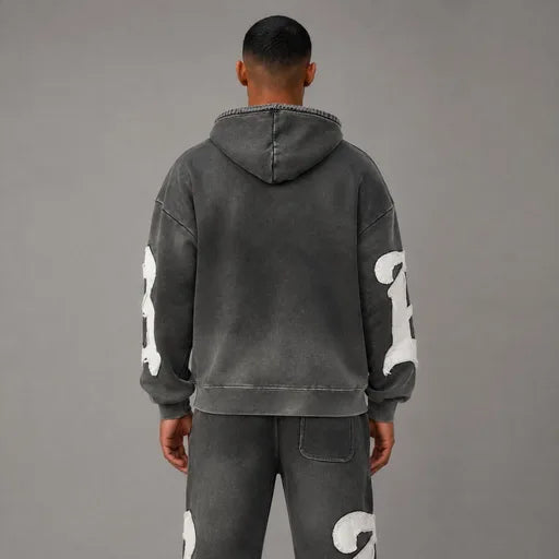 Blackletter B Zip Up Hoodie - Men's Graphic Streetwear Hoodie