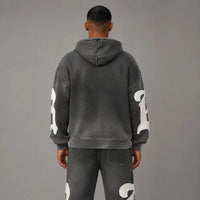 Blackletter B Zip Up Hoodie - Men's Graphic Streetwear Hoodie