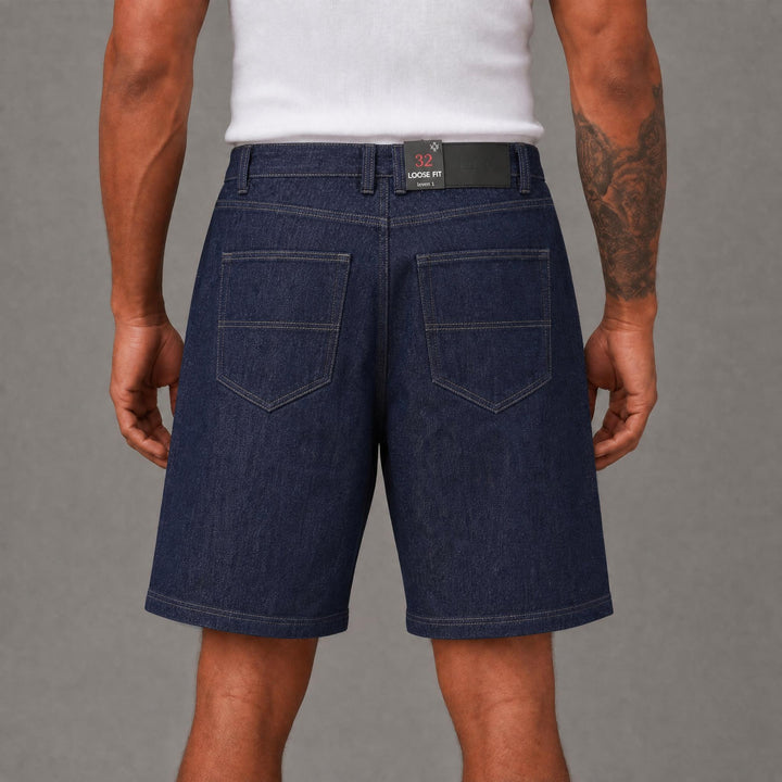 Blank Denim Shorts - Blue