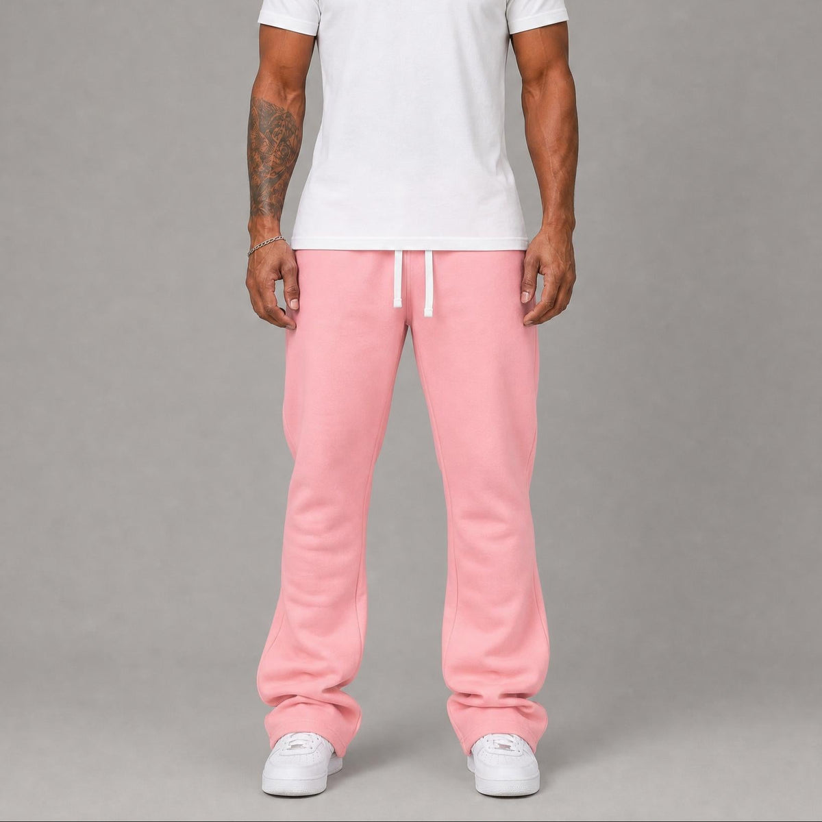 Blank Stacked Sweats - Pink