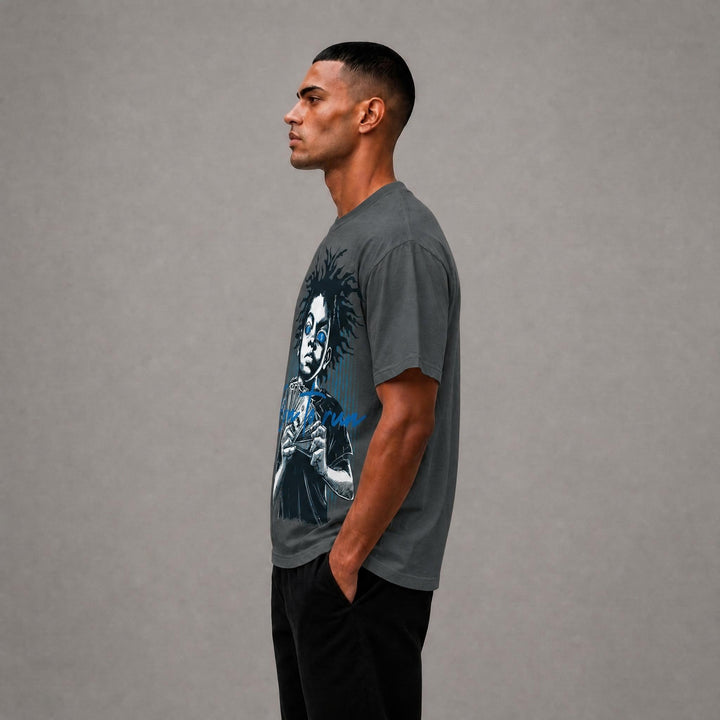 Born To Run Graphic Tee - Charcoal