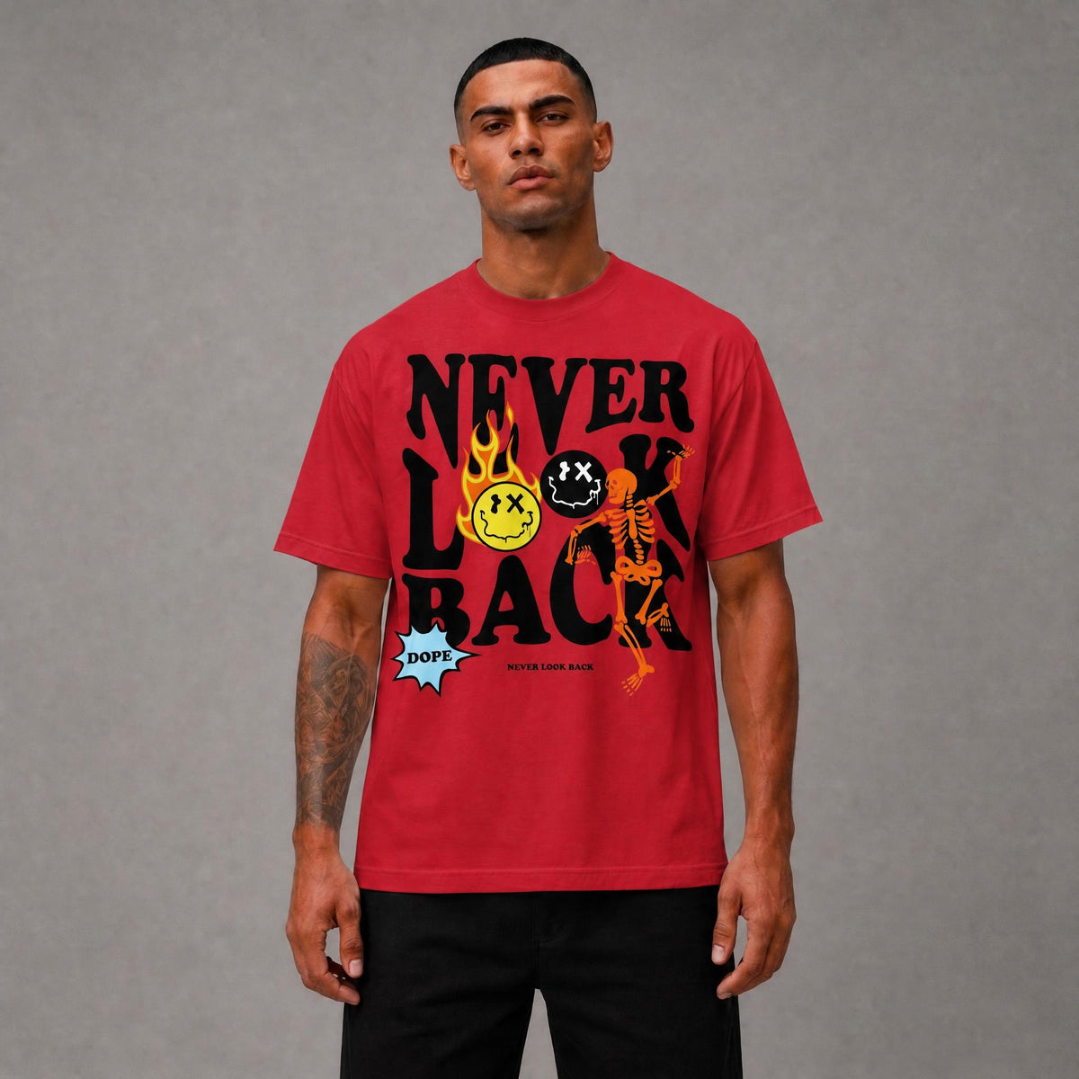 Boys Never Look Back Tee - Red