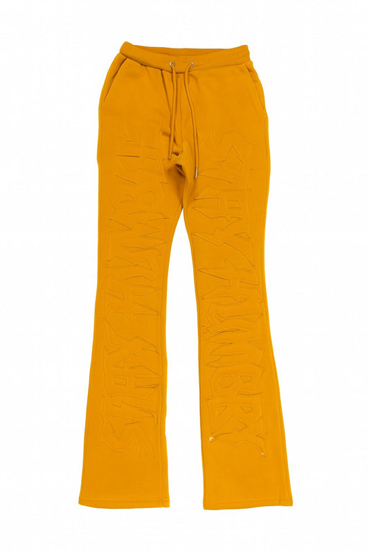 Stay Humble Stacked Sweats - Rust Orange