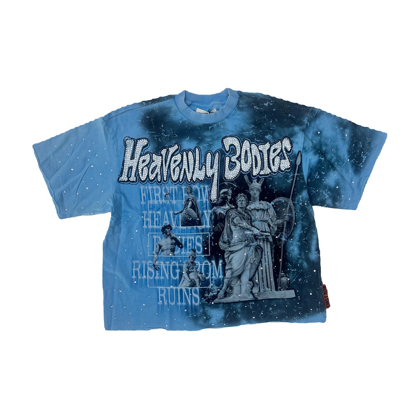 Heavenly Bodies Crop Tee - Sky Blue