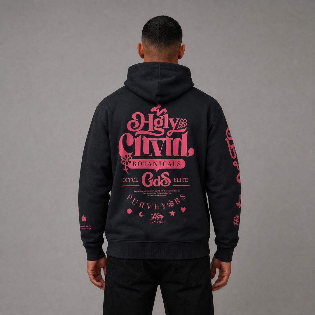 CLTVT Botanicals Hoody - Black/Red