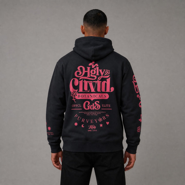 CLTVT Botanicals Hoody - Black/Red